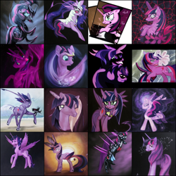 Size: 1034x1034 | Tagged: safe, derpibooru import, twilight sparkle, twilight sparkle (alicorn), unicorn twilight, alicorn, unicorn, computer generated, dall-e 2