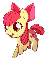Size: 783x1020 | Tagged: safe, artist:foreverroseify, apple bloom, earth pony, pony, crusaders of the lost mark, chibi, commission, female, filly, foal, simple background, solo, transparent background