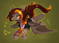 Size: 3852x2824 | Tagged: safe, artist:dedfriend, derpibooru import, oc, oc only, bat pony, pony, solo