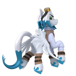 Size: 2000x2000 | Tagged: safe, artist:argos90, derpibooru import, oc, oc:cold front, pegasus, 3d, commission, simple background, solo, transparent background