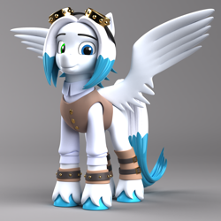 Size: 2000x2000 | Tagged: safe, artist:argos90, derpibooru import, oc, oc:cold front, pegasus, 3d, commission, reference sheet, simple background, solo