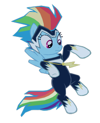 Size: 1280x1579 | Tagged: safe, artist:benpictures1, rainbow dash, zapp, pegasus, pony, power ponies (episode), cute, dashabetes, female, flying, inkscape, power ponies, simple background, solo, transparent background, vector