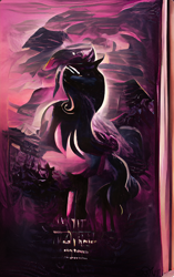 Size: 958x1527 | Tagged: safe, artist:wisdomvision f., derpibooru import, machine learning generated, twilight sparkle, book