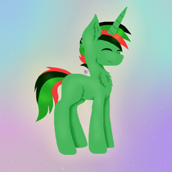 Size: 1000x1000 | Tagged: safe, artist:kapai882, artist:kathe, derpibooru import, oc, oc only, pony, unicorn, cheek fluff, chest fluff, ear fluff, ears, eyes closed, happy, horn, male, signature, smiling, solo