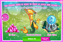 Size: 1032x684 | Tagged: safe, derpibooru import, merpony, advertisement, chartreuse mermare, costs real money, gameloft, gem, official, sale
