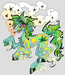 Size: 2611x3010 | Tagged: safe, artist:voe, derpibooru import, oc, oc:stoney poney, commission, commissioner:reversalmushroom, drugs, high, marijuana, smoking