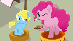 Size: 1280x720 | Tagged: safe, derpibooru import, screencap, dawn droplet, pinkie pie, rainbow roadtrip