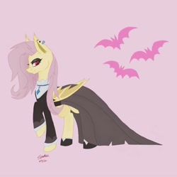 Size: 1024x1020 | Tagged: artist needed, safe, derpibooru import, fluttershy, bat pony, bat ponified, female, flutterbat, gothic, race swap, solo, species swap