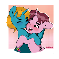 Size: 1962x1962 | Tagged: safe, artist:hudog, derpibooru import, oc, pony, couple, love