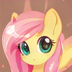 Size: 1024x1024 | Tagged: safe, artist:thisponydoesnotexist, derpibooru import, pony, female, looking at you, mare, neural network, not fluttershy, smiling, smiling at you
