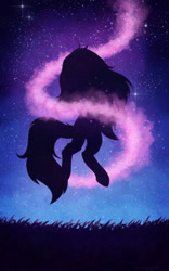 Size: 1024x1639 | Tagged: safe, artist:maneblue, derpibooru import, oc, oc only, earth pony, pony, earth pony oc, levitation, magic, night, outdoors, stars, telekinesis