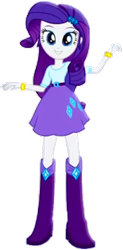 Size: 292x594 | Tagged: safe, artist:daniel10203040, derpibooru import, rarity, equestria girls, belt, boots, clothes, high heel boots, shirt, shoes, simple background, skirt, solo, transparent background