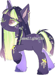 Size: 279x379 | Tagged: safe, artist:kawaiighetto, derpibooru import, oc, oc only, pony, unicorn, ethereal mane, horn, raised hoof, raised leg, simple background, smiling, solo, starry mane, transparent background, unicorn oc