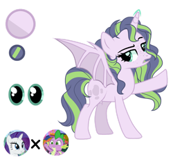 Size: 1280x1214 | Tagged: safe, artist:crystalflamesparkle, derpibooru import, rarity, spike, oc, oc:diamond flame, dracony, dragon, hybrid, pony, unicorn, base used, female, interspecies offspring, male, offspring, parent:rarity, parent:spike, parents:sparity, screencap reference, shipping, simple background, solo, sparity, straight, transparent background