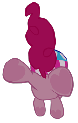 Size: 1280x2026 | Tagged: safe, artist:benpictures1, pinkie pie, earth pony, pony, my little pony: the movie, balloonbutt, butt, cute, diapinkes, falling, female, frog (hoof), helmet, inkscape, mare, simple background, solo, transparent background, underhoof, vector