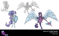 Size: 1100x667 | Tagged: safe, artist:walter gatus, derpibooru import, rarity, twilight sparkle, equestria girls, concept art