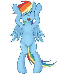 Size: 650x800 | Tagged: safe, artist:rainbow, derpibooru import, rainbow dash, pegasus, pony, animated, animated png, bipedal, caramelldansen, cute, dancing, dashabetes, eyes closed, female, loop, mare, open mouth, open smile, simple background, smiling, solo, transparent background