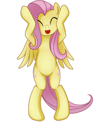 Size: 658x800 | Tagged: safe, artist:rainbow, derpibooru import, fluttershy, pegasus, pony, animated, animated png, bipedal, caramelldansen, cute, dancing, eyes closed, female, loop, mare, open mouth, open smile, shyabetes, simple background, smiling, solo, transparent background