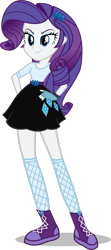 Size: 1631x3675 | Tagged: safe, artist:steampunksalutation, derpibooru import, rarity, equestria girls, alternate clothes, clothes, commission, converse, female, fingerless gloves, fishnet stockings, gloves, shoes, simple background, skirt, smug, sneakers, solo, stockings, thigh highs, transparent background