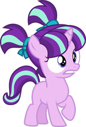 Size: 2017x2974 | Tagged: safe, artist:skele-sans, derpibooru import, starlight glimmer, pony, unicorn, female, filly, filly starlight glimmer, foal, high res, raised hoof, raised leg, simple background, solo, transparent background, vector, younger