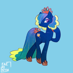 Size: 1000x1000 | Tagged: safe, artist:faerinym, derpibooru import, oc, oc only, oc:feather duster, earth pony, pony, eyeshadow, female, makeup, mare, simple background, solo