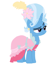 Size: 424x496 | Tagged: safe, artist:unicornsmile, derpibooru import, trixie, pony, unicorn, clothes, female, mare, simple background, smiling, white background