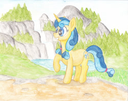 Size: 2808x2228 | Tagged: safe, artist:malte279, artist:prismapony, derpibooru import, oc, oc:asteria, unicorn, female, mare, mascot, traditional art, watercolor painting