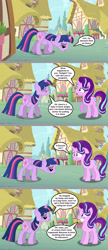 Size: 1136x2623 | Tagged: safe, artist:silverbuller, derpibooru import, edit, edited screencap, screencap, starlight glimmer, twilight sparkle, twilight sparkle (alicorn), alicorn, pony, unicorn, bait and switch, belly, comic, dialogue, female, food baby, grin, implied incest, implied infidelity, implied pregnancy, implied shining armor, implied shiningsparkle, implied shipping, implied straight, mare, nervous, nervous grin, not incest, screencap comic, smiling, stuffed, sweat, sweatdrops