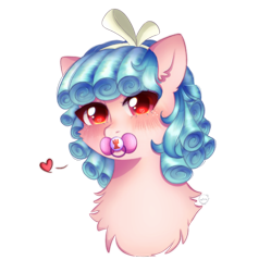 Size: 2112x2124 | Tagged: safe, artist:vaiola, derpibooru import, cozy glow, pony, advertisement, avatar, baby, baby pony, big eyes, blushing, bust, chest fluff, commission, cute, ear fluff, ears, example, eyebrows, female, floating heart, fluffy, heart, icon, mare, pacifier, portrait, ribbon, shy, simple background, sketch, solo, transparent background, ych example, ych result, ych sketch, your character here