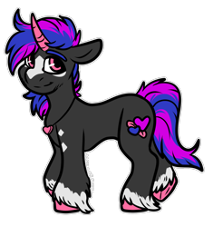 Size: 1202x1278 | Tagged: safe, artist:sexygoatgod, derpibooru import, oc, oc only, unicorn, adoptable, jewelry, locket, male, necklace, pride, solo, unshorn fetlocks