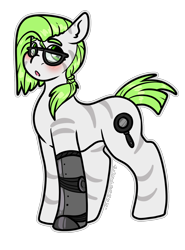 Size: 1148x1548 | Tagged: safe, artist:sexygoatgod, derpibooru import, oc, oc only, adoptable, amputee, glasses, pride, prosthetic leg, prosthetic limb, prosthetics, simple background, solo, transparent background