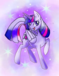 Size: 924x1200 | Tagged: safe, artist:stacy_165cut, derpibooru import, twilight sparkle, twilight sparkle (alicorn), alicorn, pony, female, folded wings, horn, mare, raised hoof, raised leg, solo, wings