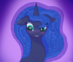 Size: 2000x1685 | Tagged: safe, artist:enonnnymous, derpibooru import, princess luna, alicorn, pony, blush scribble, blushing, chest fluff, ears, female, floppy ears, looking down, mare, smiling, solo