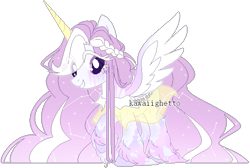 Size: 583x391 | Tagged: safe, artist:kawaiighetto, derpibooru import, oc, oc only, alicorn, pony, alicorn oc, clothes, eyelashes, female, horn, mare, simple background, smiling, solo, transparent background, wings