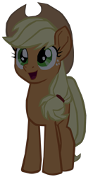 Size: 659x1252 | Tagged: safe, artist:benpictures1, applejack, earth pony, pony, my little pony: the movie, cute, female, inkscape, jackabetes, mare, simple background, solo, transparent background, vector