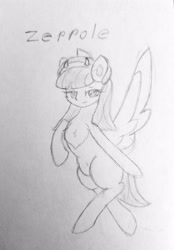 Size: 2666x3840 | Tagged: safe, artist:sodapop sprays, derpibooru import, oc, oc only, oc:zeppole, pegasus, pony, chest fluff, female, fluffy, flying, mane, mare, sextuplet, solo, spread wings, tail, traditional art, wings
