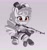 Size: 2266x2403 | Tagged: safe, artist:pabbley, derpibooru import, cozy glow, pegasus, pony, boots, clothes, female, filly, foal, gun, monochrome, neo noir, partial color, rifle, shoes, solo, tanya degurechaff, weapon