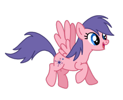 Size: 826x675 | Tagged: safe, artist:mattiedrawsponies, derpibooru import, north star (g1), pegasus, pony, g1, g4, blue eyes, cute, female, flying, full body, g1 to g4, generation leap, hooves, mare, north star can fly, northabetes, purple hair, purple mane, purple tail, raised hoof, raised leg, simple background, tail, transparent background