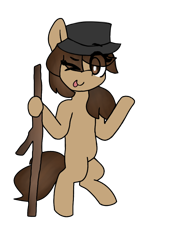 Size: 690x1015 | Tagged: safe, artist:seylan, derpibooru import, oc, oc only, oc:kurkou, pegasus, pony, bipedal, digital art, simple background, solo, stick, transparent background