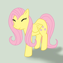 Size: 894x894 | Tagged: safe, artist:paperbagedhead, derpibooru import, fluttershy, pegasus, pony, eyes closed, female, mare, solo