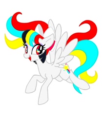 Size: 689x800 | Tagged: safe, artist:stacy_165cut, derpibooru import, oc, oc only, pegasus, pony, bow, female, hair bow, mare, simple background, solo, spread wings, white background, wings