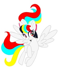 Size: 626x800 | Tagged: safe, artist:stacy_165cut, derpibooru import, oc, oc only, pegasus, pony, bow, female, hair bow, mare, simple background, solo, spread wings, white background, wings