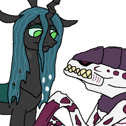 Size: 512x512 | Tagged: safe, artist:pantsuholocaust, derpibooru import, queen chrysalis, changeling, simple background, transparent background, tyranids, warhammer (game), warhammer 40k