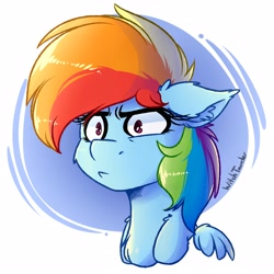 Size: 4000x4000 | Tagged: safe, artist:witchtaunter, derpibooru import, rainbow dash, pegasus, pony, bust, female, mare, simple background, solo, white background