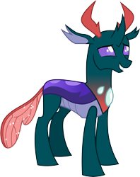 Size: 3000x3786 | Tagged: safe, artist:cloudyglow, derpibooru import, pharynx, changedling, changeling, to change a changeling, .ai available, high res, male, prince pharynx, simple background, solo, transparent background, vector