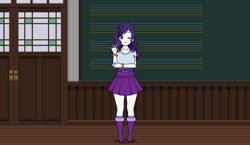 Size: 796x461 | Tagged: safe, artist:00raisergundam, derpibooru import, rarity, equestria girls, belt, boots, clothes, kisekae, shirt, shoes, skirt, socks, solo