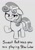 Size: 1114x1586 | Tagged: safe, artist:heretichesh, derpibooru import, sweetie belle, pony, unicorn, blank flank, ears, female, filly, floppy ears, foal, frown, gray background, grayscale, looking at you, monochrome, simple background, solo