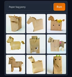 Size: 1170x1254 | Tagged: safe, derpibooru import, machine learning generated, bag, dall·e mini, i think that's not the paper bag pony, paper bag
