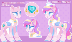 Size: 917x532 | Tagged: safe, artist:egyptfox123, derpibooru import, princess cadance, pegasus, pony, alternate design, base used, colored pupils, female, pegasus cadance, reference sheet, solo, trans female, transgender