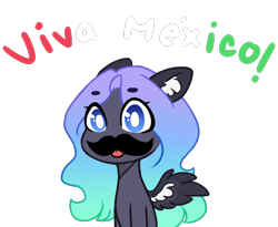 Size: 1300x1065 | Tagged: safe, artist:purplegrim40, derpibooru import, oc, oc only, pegasus, pony, bust, ear fluff, ears, fake moustache, female, mare, mexico, pegasus oc, simple background, solo, transparent background, white pupils